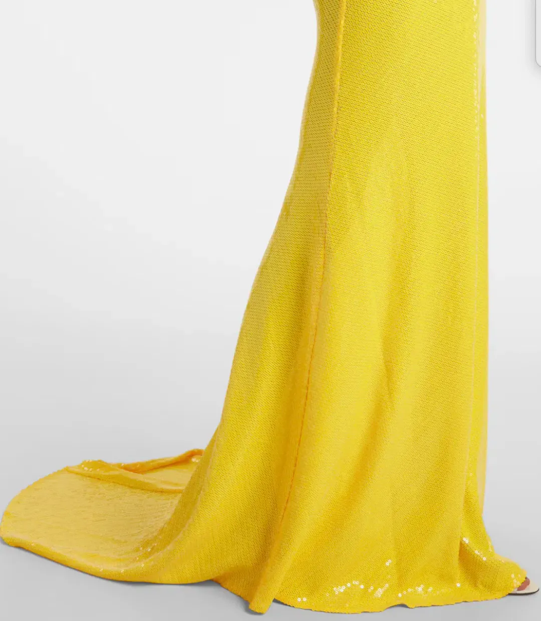 Alex Perry Strapless Sequined Corset Maxi Gown Yellow Size AU 6 for rent on The Volte - main image