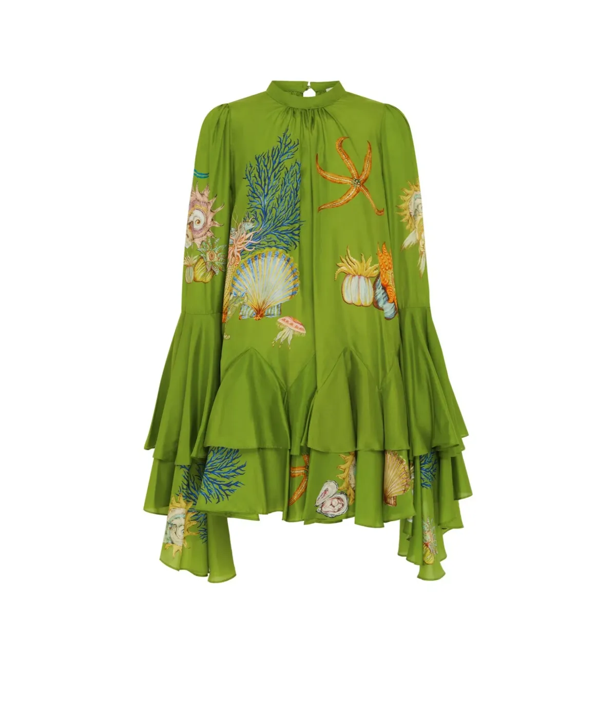 Alemais Aquatica Silk Mini Dress Green Size AU 4 - Image 5