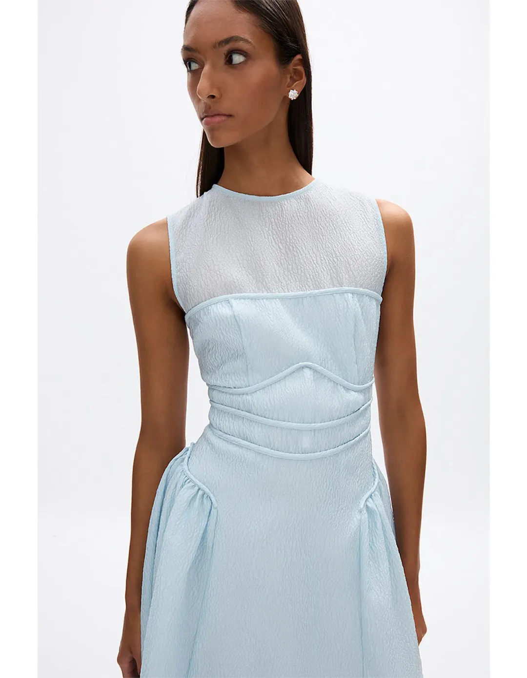 Rachel Gilbert Sophia Dress Sky Blue Size 10 for rent on The Volte - main image