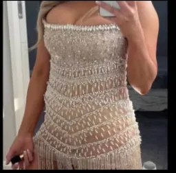 Albina Dyla Wild Silver/nude Corset Dress Nude Size 10 for rent on The Volte - image 2