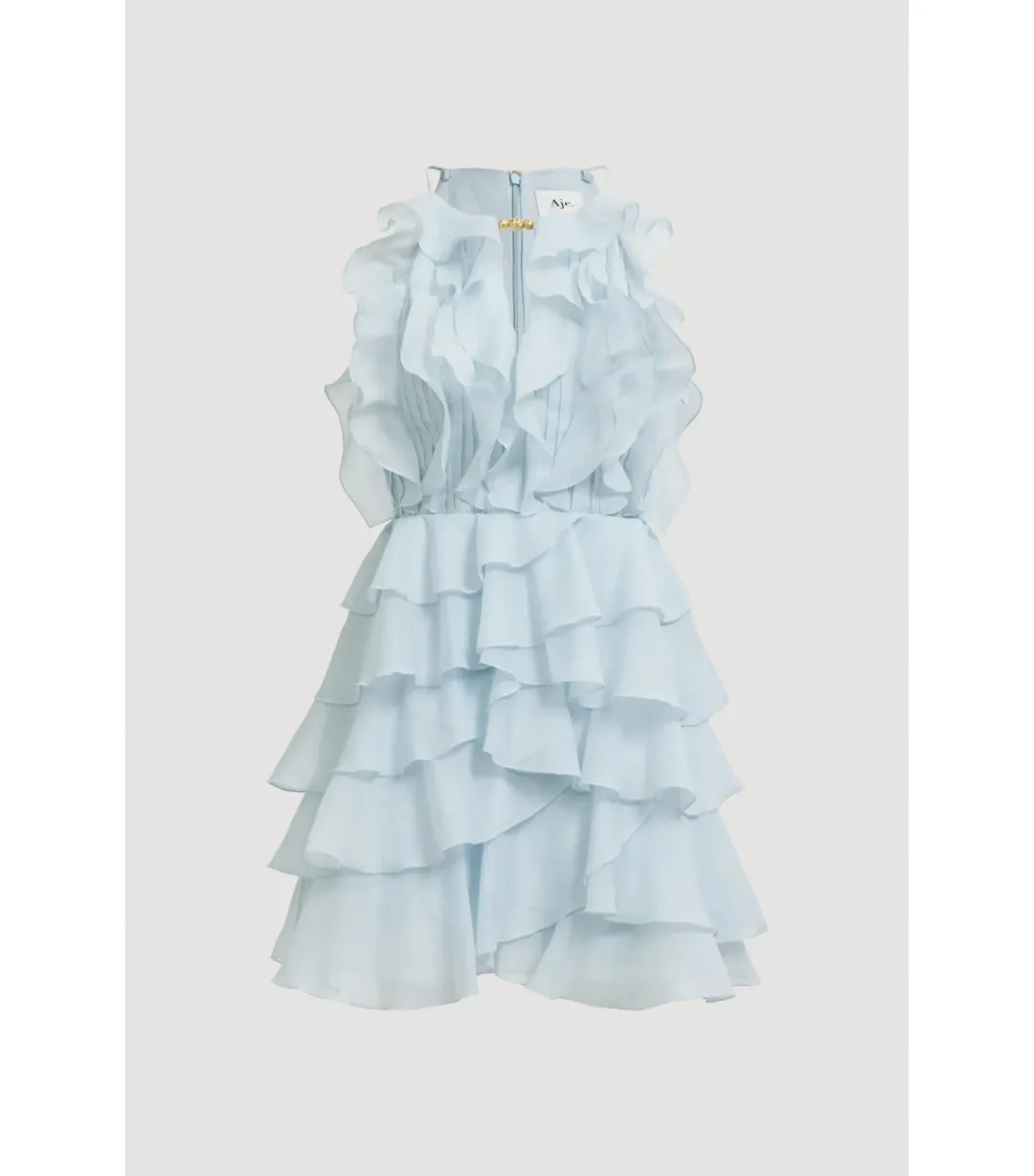 Aje Cleo Mini Dress Silver Blue Size 6 for rent on The Volte - main image