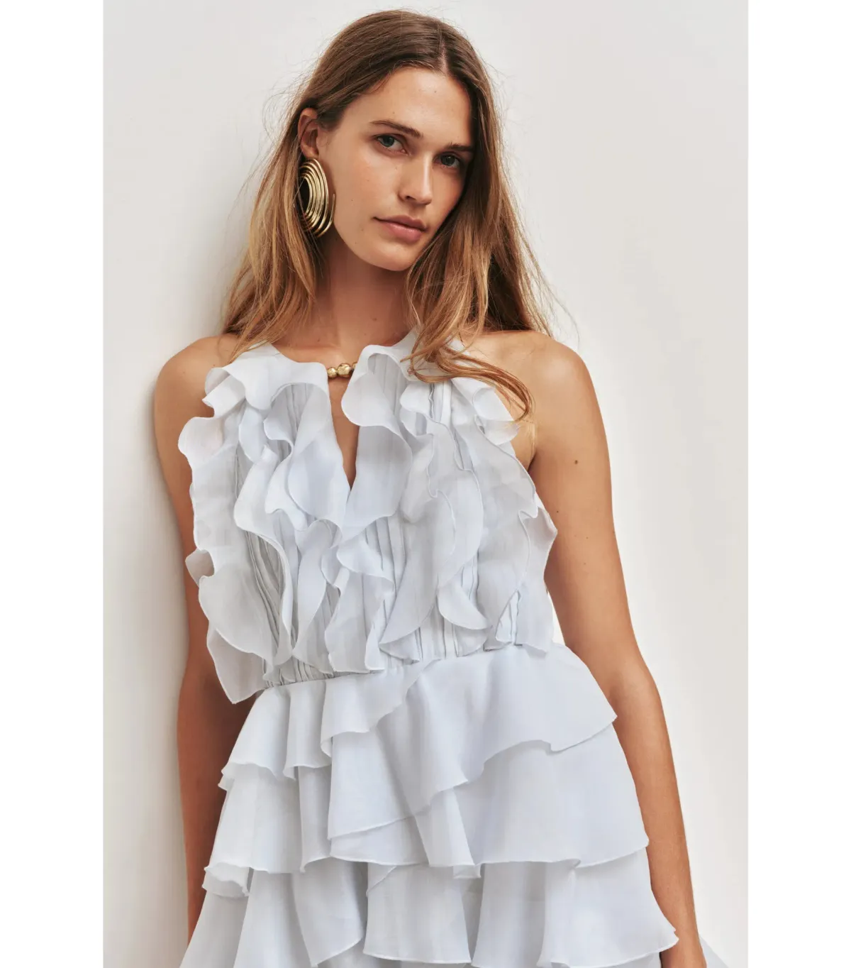 Aje Cleo Mini Dress Silver Blue Size 6 - Image 3