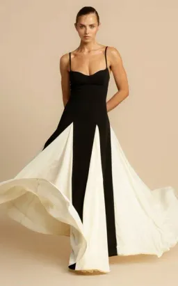 Arcina Ori Paloma Maxi Dress Black & Cream Size M/10 for rent on The Volte - image 2