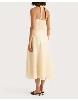 Faithfull the Brand Marais Midi Dress Yellow Size 6 for rent on The Volte - image 3