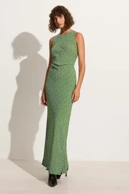 Faithfull the Brand Clementine Maxi Dress Green Size 8 for rent on The Volte - image 1
