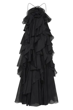 Aje Pandorea Layered Maxi Dress Size 14 Black for rent on The Volte - image 2