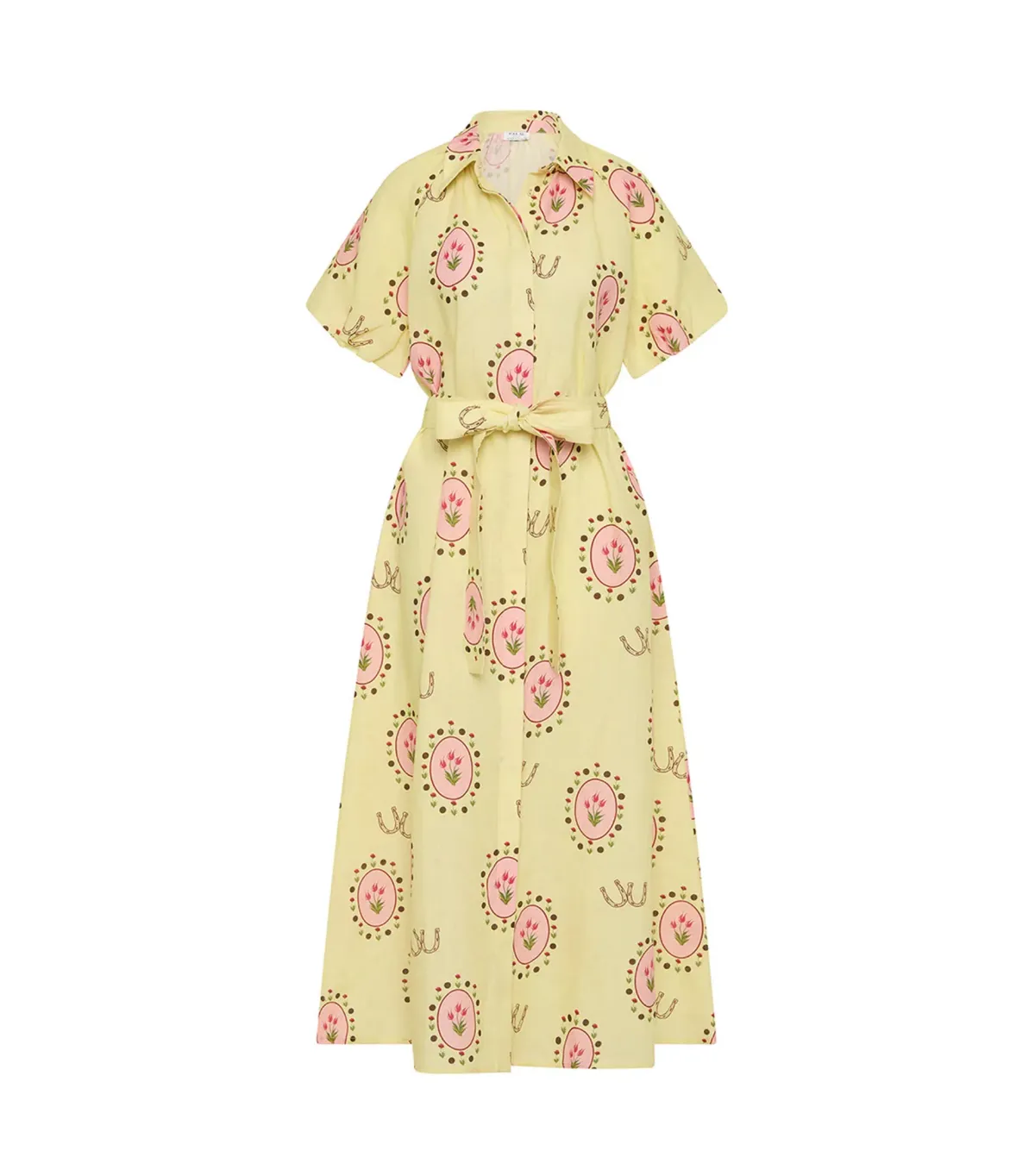 Palm Noosa Marla Maxi Dress in Savanna Tile Yellow Size AU 8 - Image 6