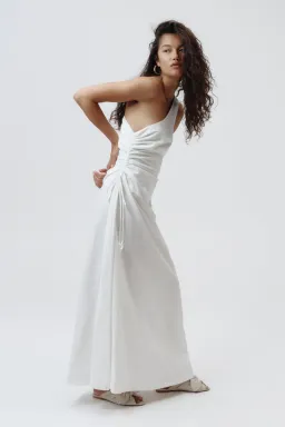 Aje White Daze One Shoulder Maxi Dress White Size AU 6 for rent on The Volte - image 7