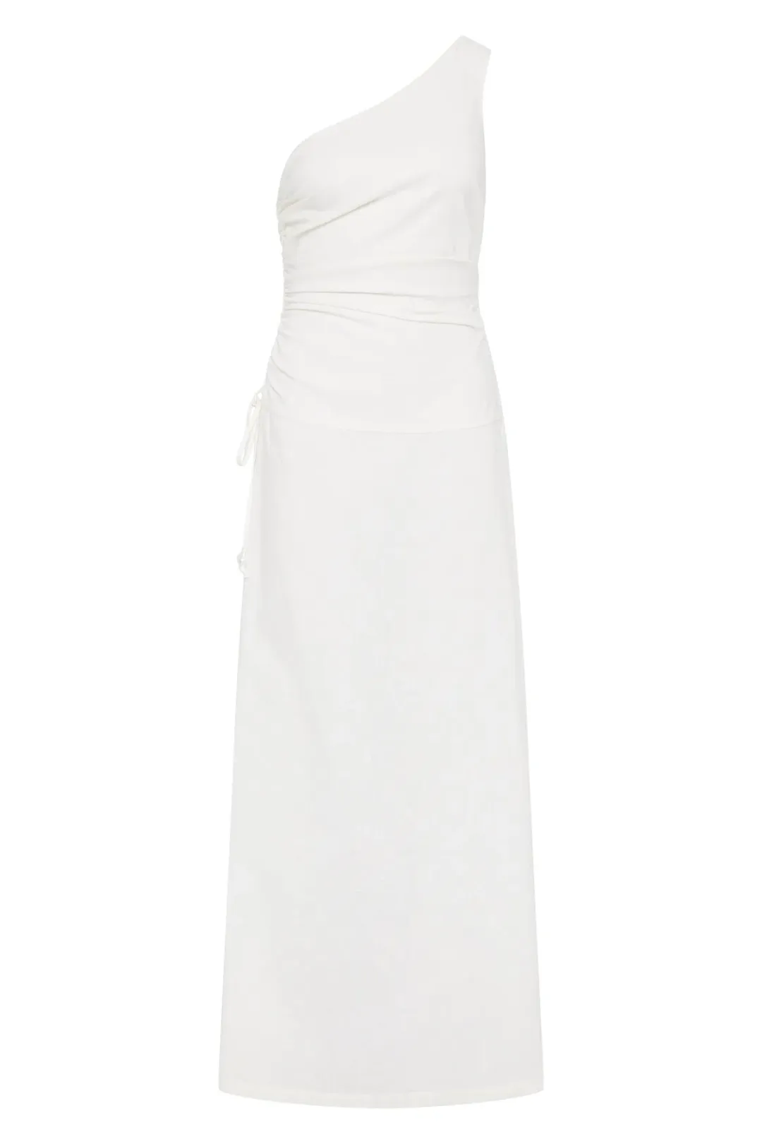 Aje White Daze One Shoulder Maxi Dress White Size AU 6 for rent on The Volte - main image