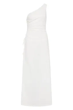 Aje White Daze One Shoulder Maxi Dress White Size AU 6 for rent on The Volte - image 8