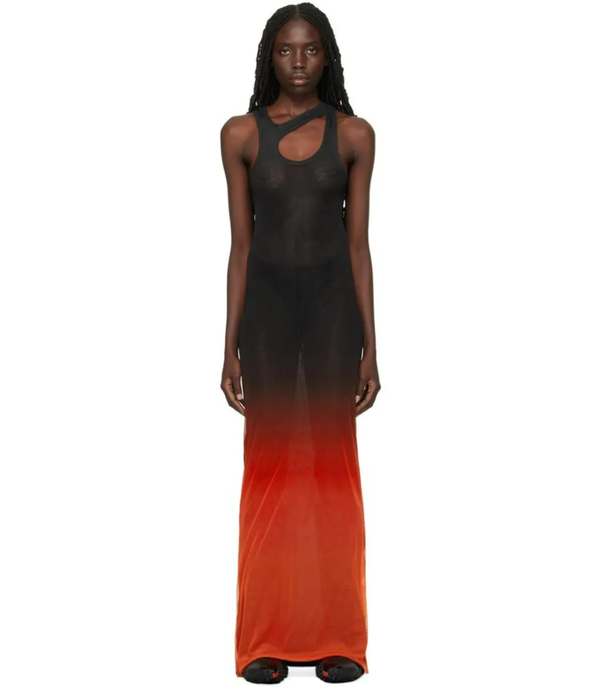 Ottolinger Gradient Maxi Dress Black/Red Size S / AU 8 - Image 1