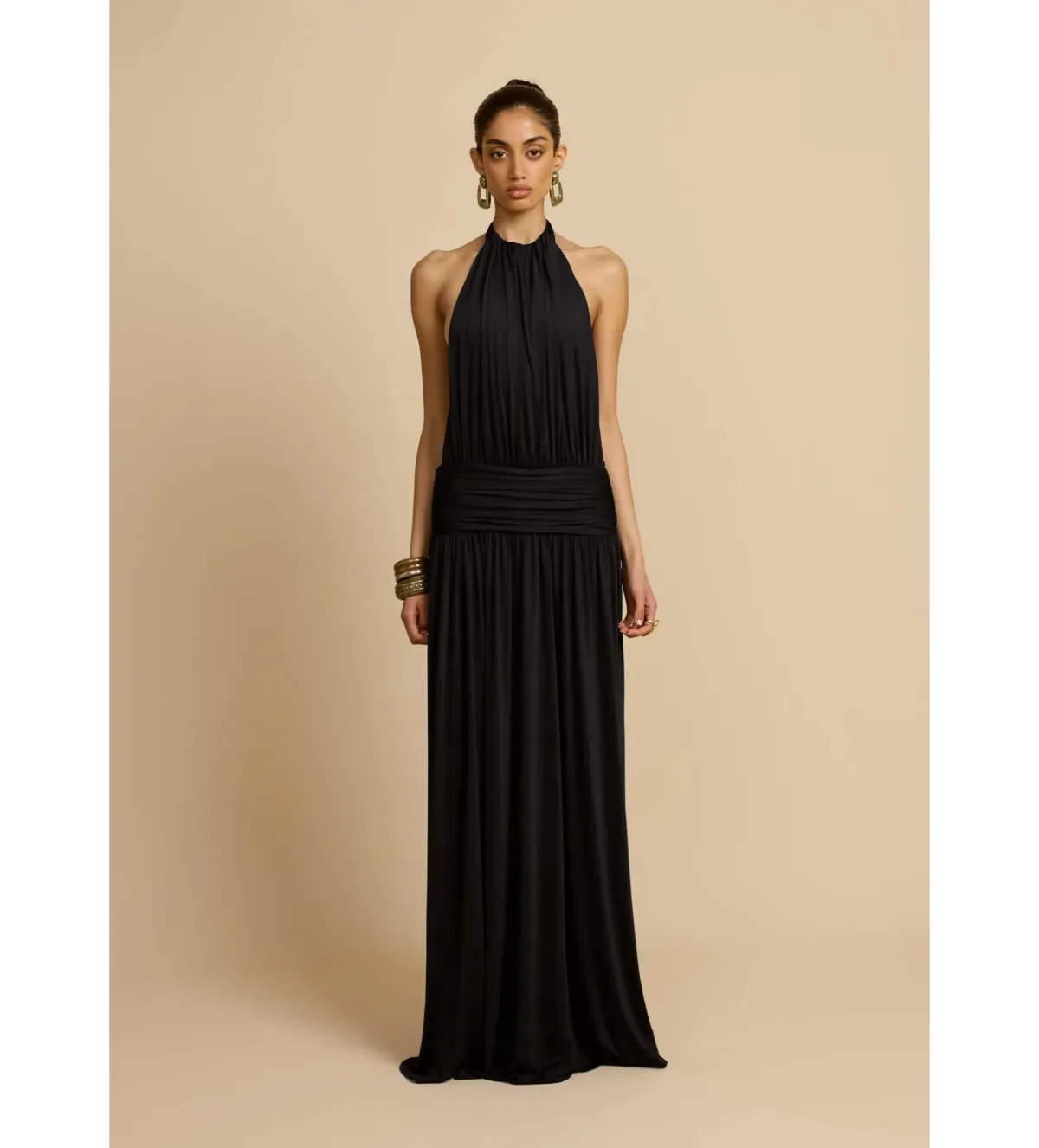Arcina Ori Santina Maxi Dress in black Size 6 for rent on The Volte - main image