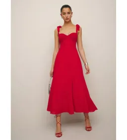 Reformation Nadira Midi Dress Poinsettia Size 8 for rent on The Volte - image 2