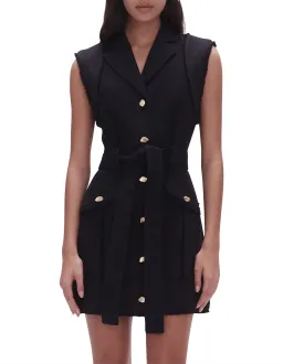 AJE Isabel Utility Mini Dress Black Size 6 for rent on The Volte - image 1
