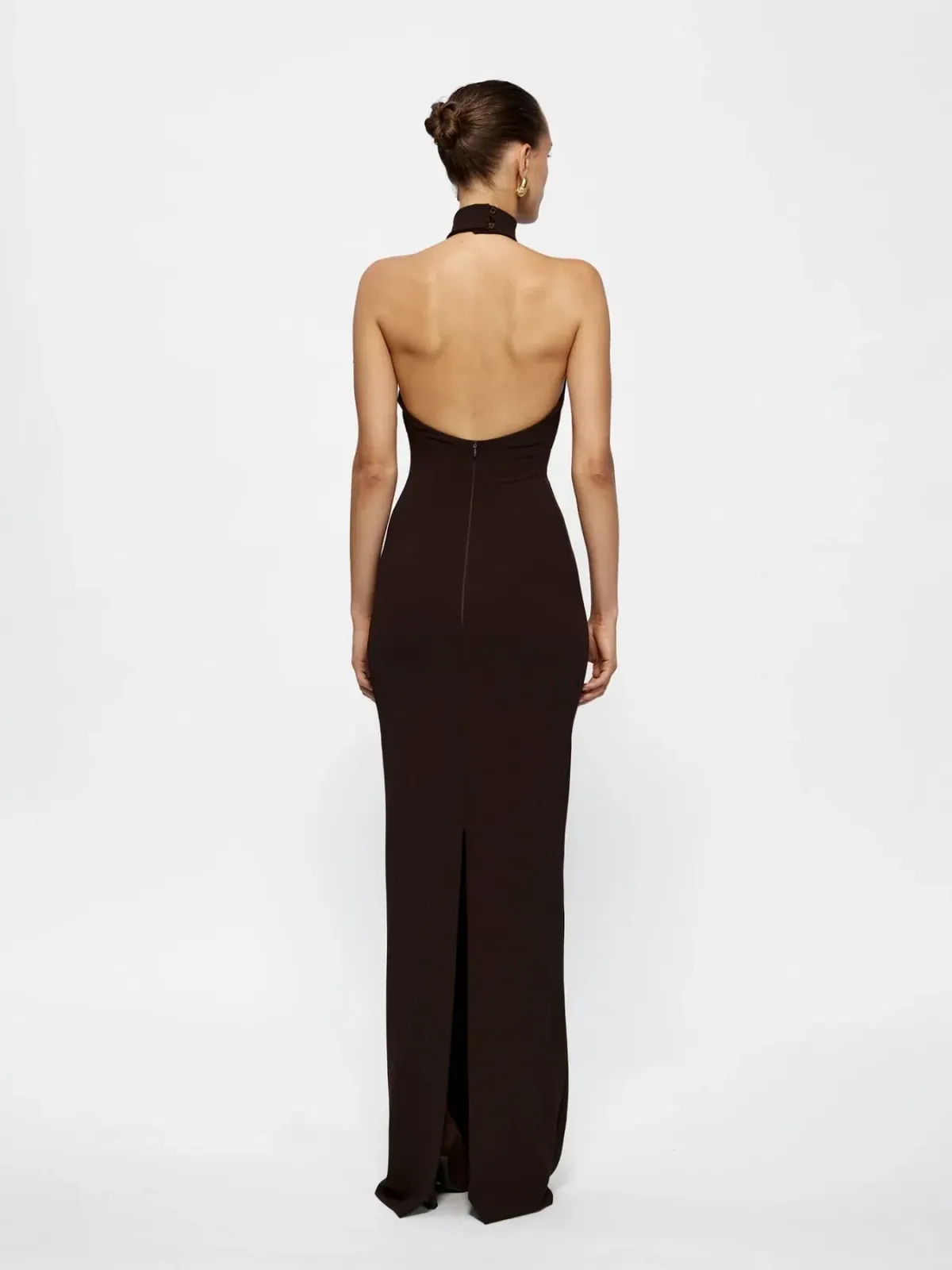 EFFIE KATS RHI GOWN COFFEE BROWN SIZE 8 (S) - Image 4