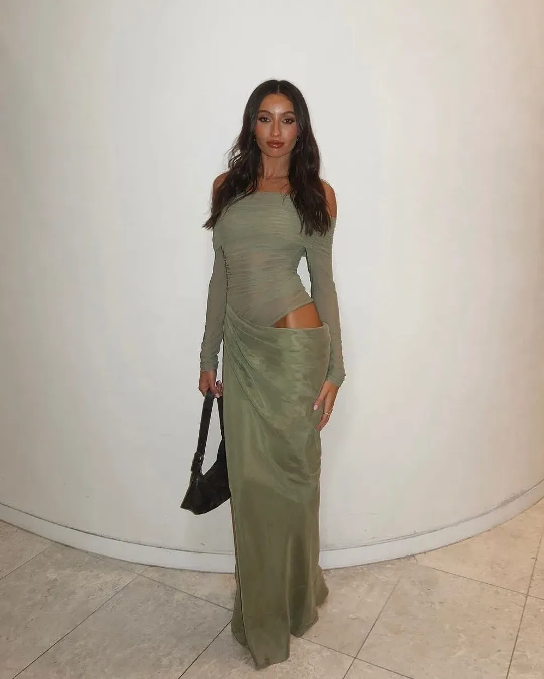 Benni Yasmin Off-Shoulder Maxi Dress Size 10 for rent on The Volte - main image