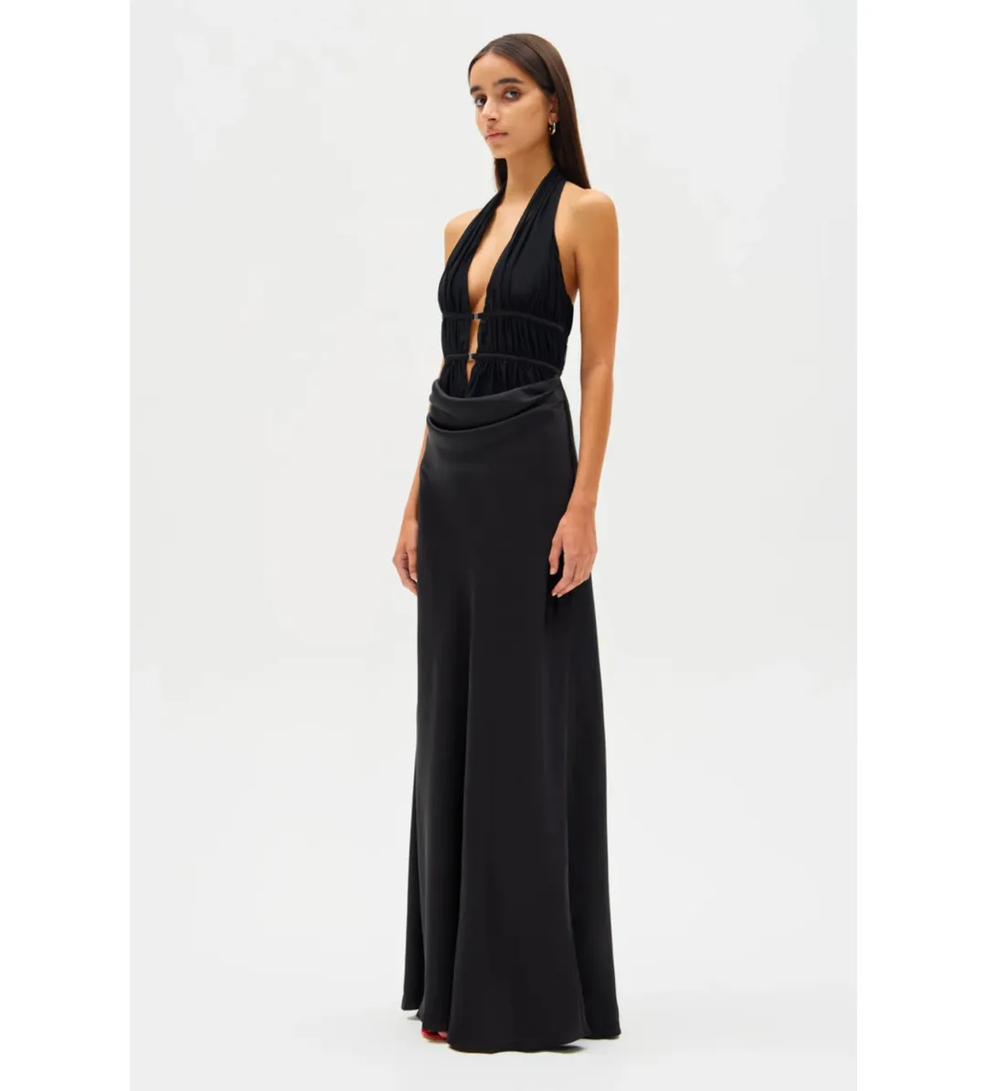Misha Celine Maxi Dress in Black Size 8 for rent on The Volte - main image