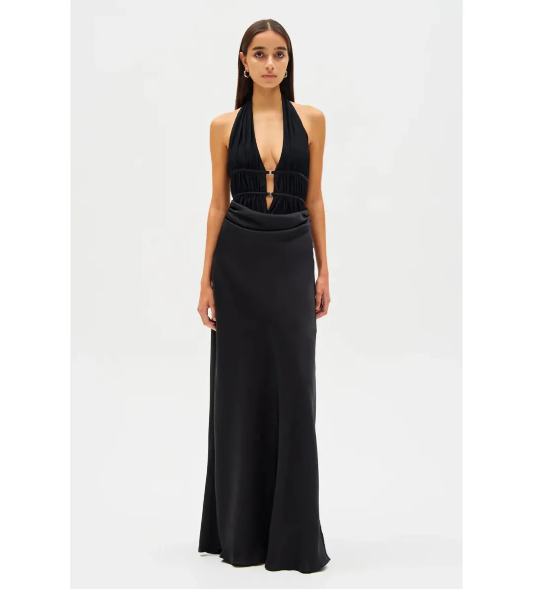 Misha Celine Maxi Dress in Black Size 8 for rent on The Volte - main image