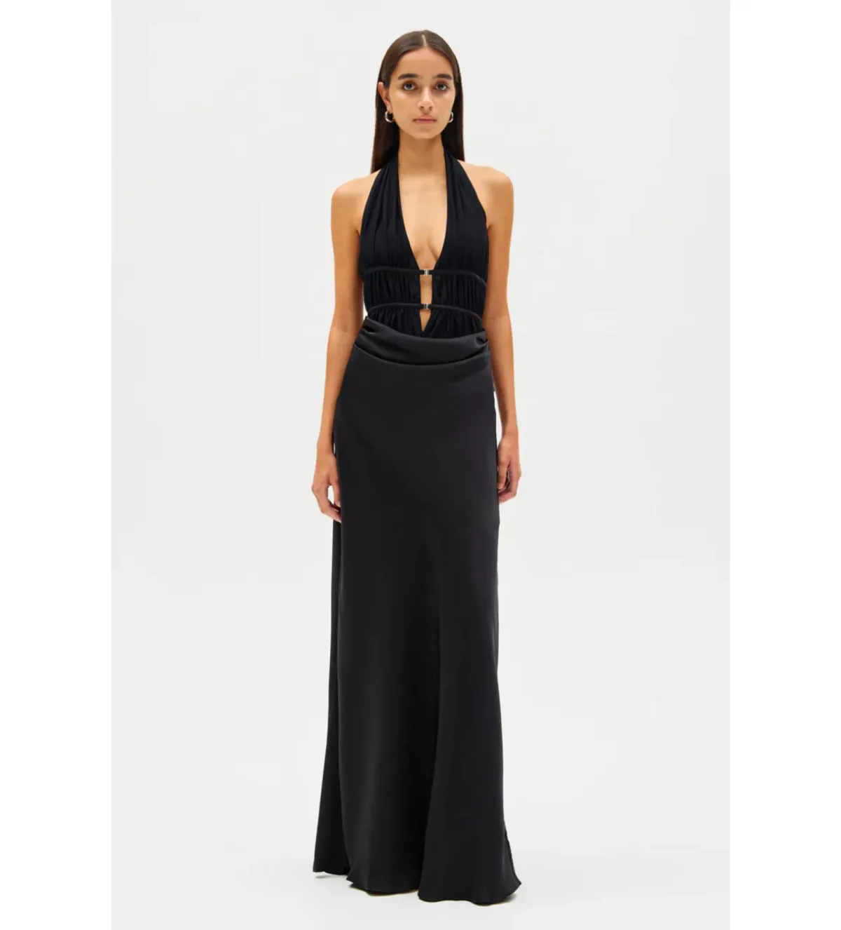 Misha Celine Maxi Dress in Black Size 8 for rent on The Volte - main image