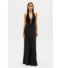 Misha Celine Maxi Dress in Black Size 8 for rent on The Volte - image 1
