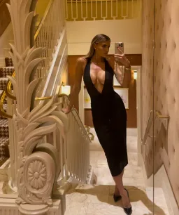 Alex Perry Halter Midi Dress in Stretch Mesh Black AU 8 for rent on The Volte - image 3