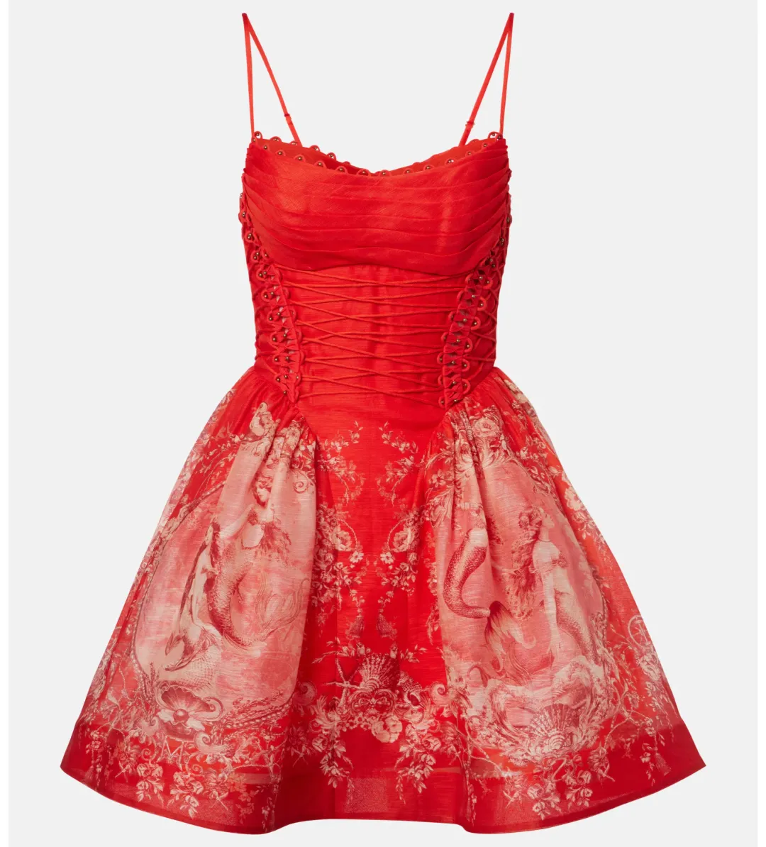 Zimmermann Rebellion Beaded Mini Dress in Red Size 1/ AU 10 for rent on The Volte - main image