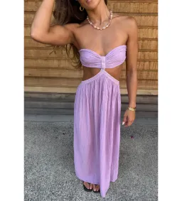 D'Artemide Chloe Maxi Dress in Lilac One Size for rent on The Volte - image 2