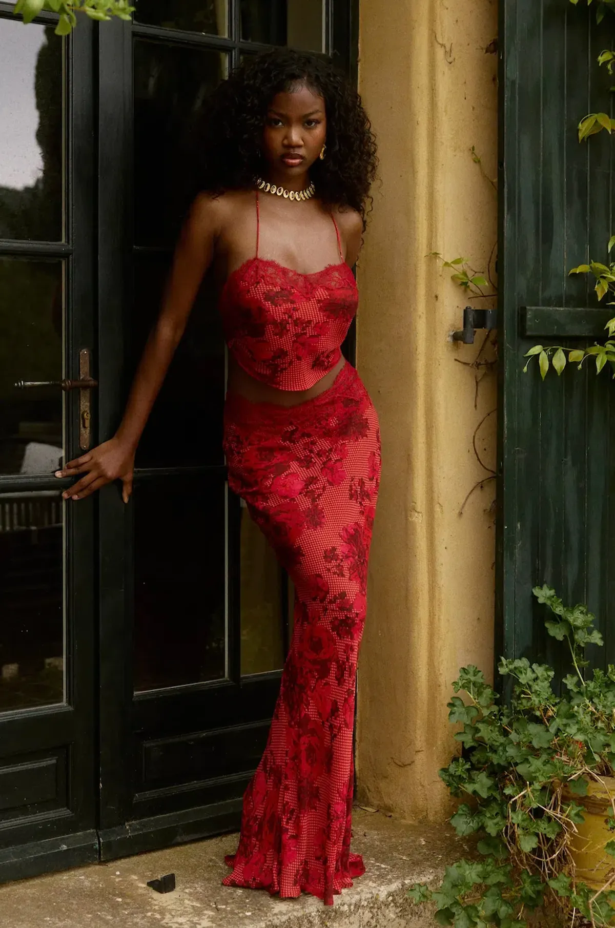 BYDEE FLEURIE MAXI SKIRT & AURELIE TOP IN ROSÉ. SIZE XS / AU 6-8 - Image 11