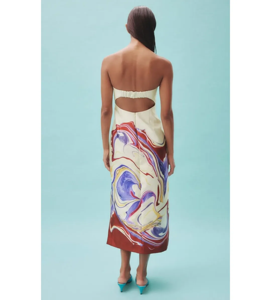 Alemais Luca Corset Midi Dress in Print Size AU10 for rent on The Volte - main image