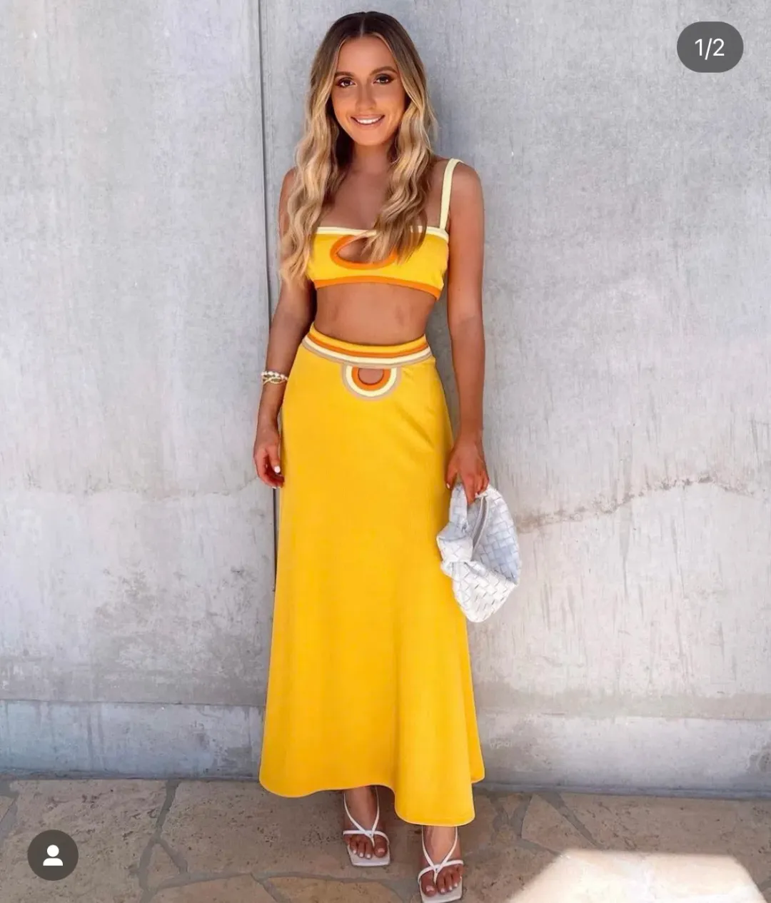 Christopher Esber Fran Loophole Set in Mango Size AU 10 for rent on The Volte - main image