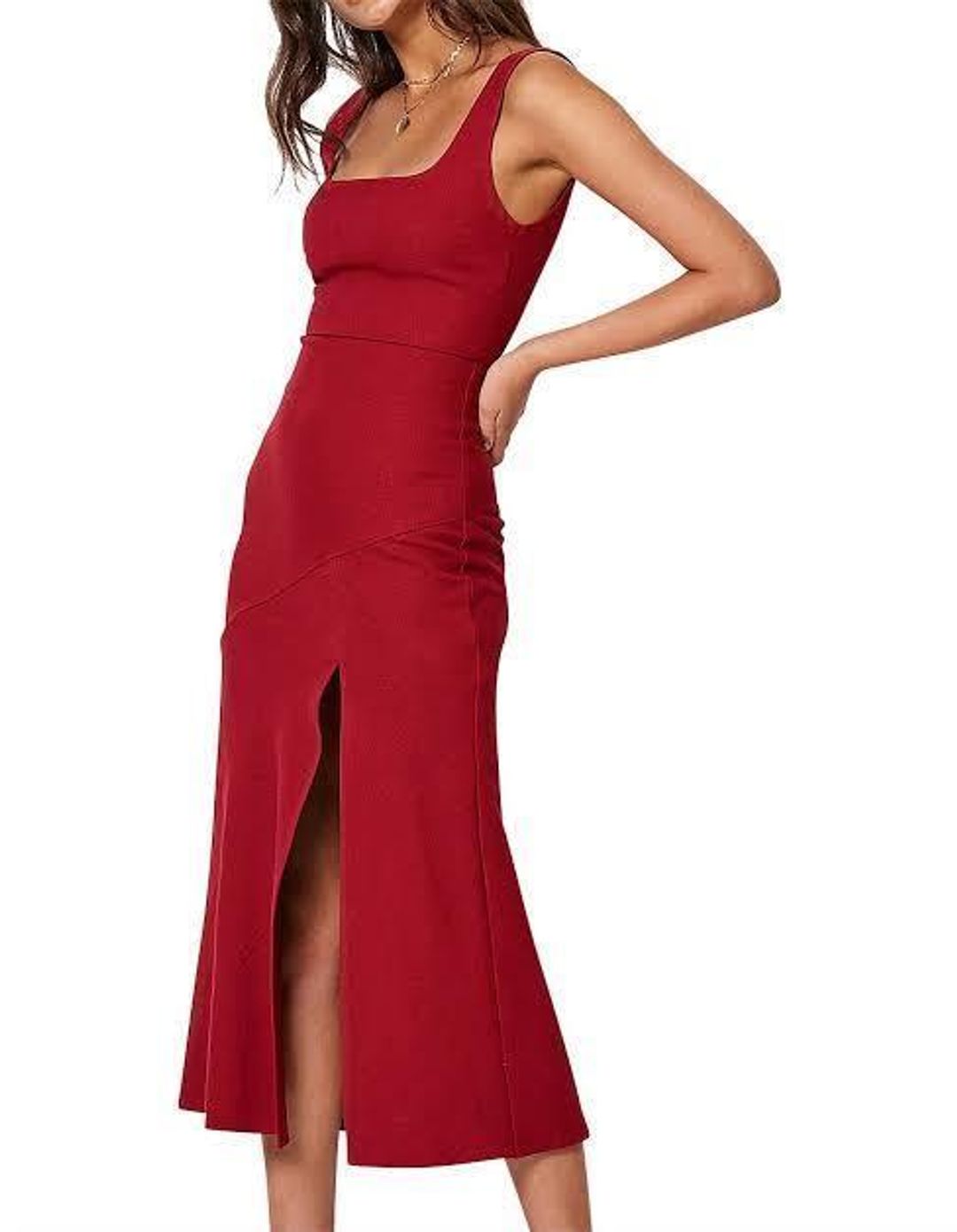 Bec and Bridge Schiffer Midi Dress Red Size 8 for rent on The Volte - main image