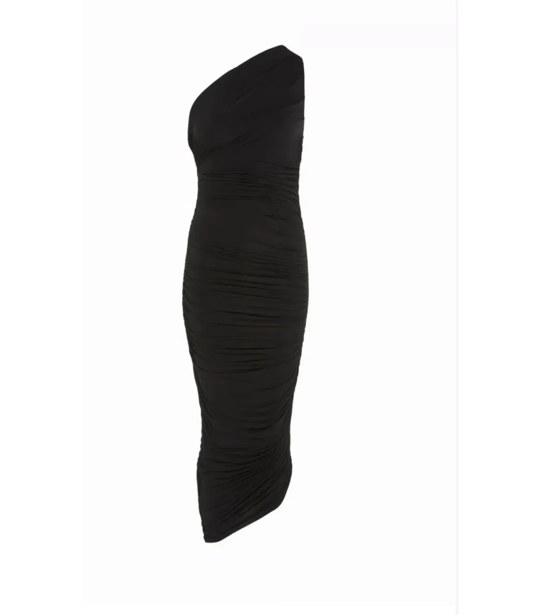 Gauge81 Ira One Shoulder Draped Jersey Dress Black Size AU 6 for rent on The Volte - main image