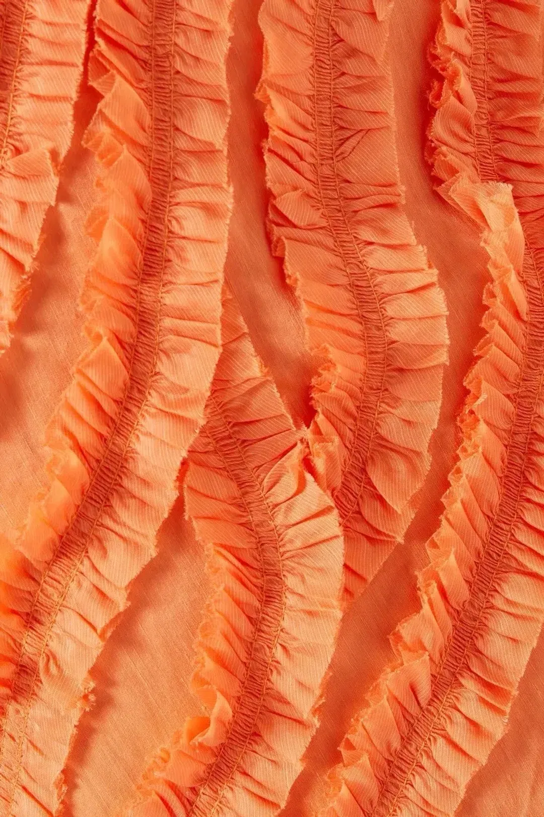 Aje Terrene Frill Maxi Dress Orange Size AU 14 for rent on The Volte - main image