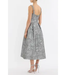 Rebecca Vallance Sterling Midi Dress Grey Size AU 6 for rent on The Volte - image 2