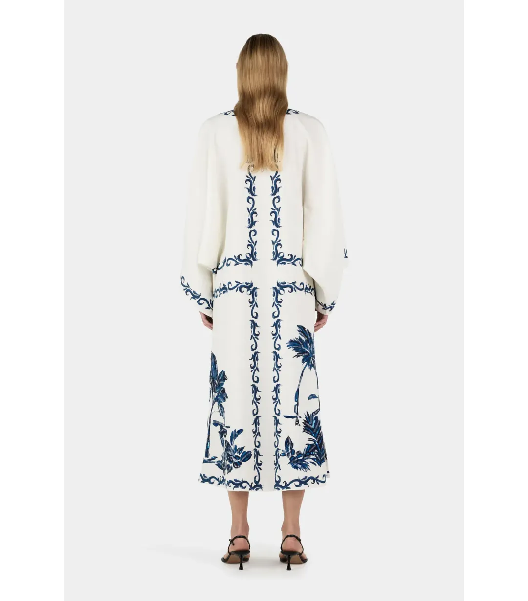 Hansen And Gretel Kiera Kaftan Midi Dress Hawaii Blue Size AU 10 for rent on The Volte - main image