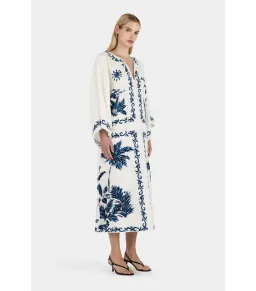 Hansen And Gretel Kiera Kaftan Midi Dress Hawaii Blue Size AU 10 for rent on The Volte - image 3
