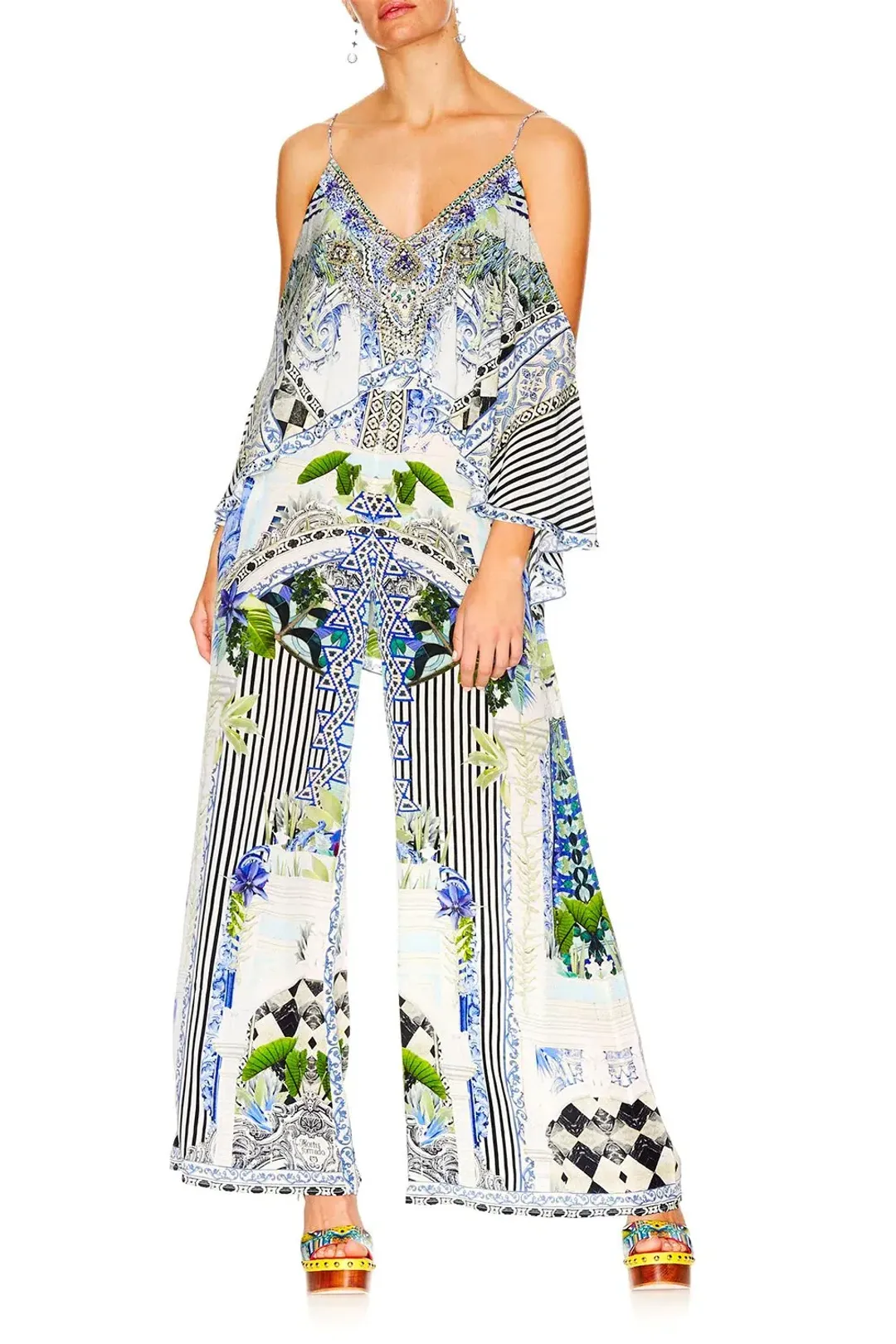 Camilla Sweet Escape Double Layer Jumpsuit Print Size XS for rent on The Volte - main image