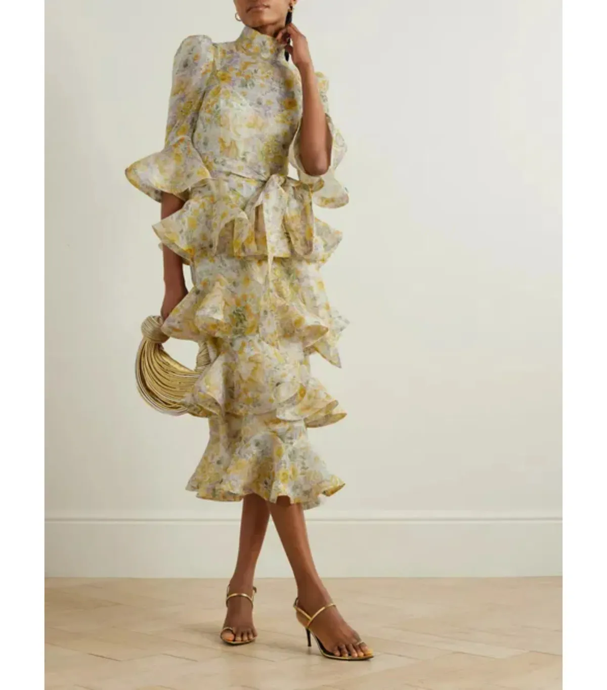 Zimmerman Harmony Tiered Midi Dress Citrus Garden Size 1 / AU 10 - Image 1