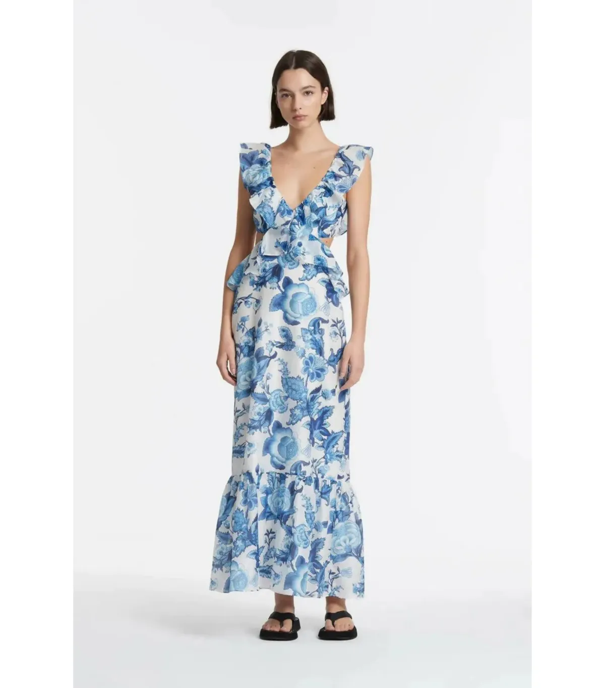 Sir the label Amaris Frill Midi Dress Floral Size 0 - Image 1