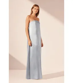 Shona Joy La Lune Strapless Column Maxi Dress Powder Blue Size AU 10 for rent on The Volte - image 3
