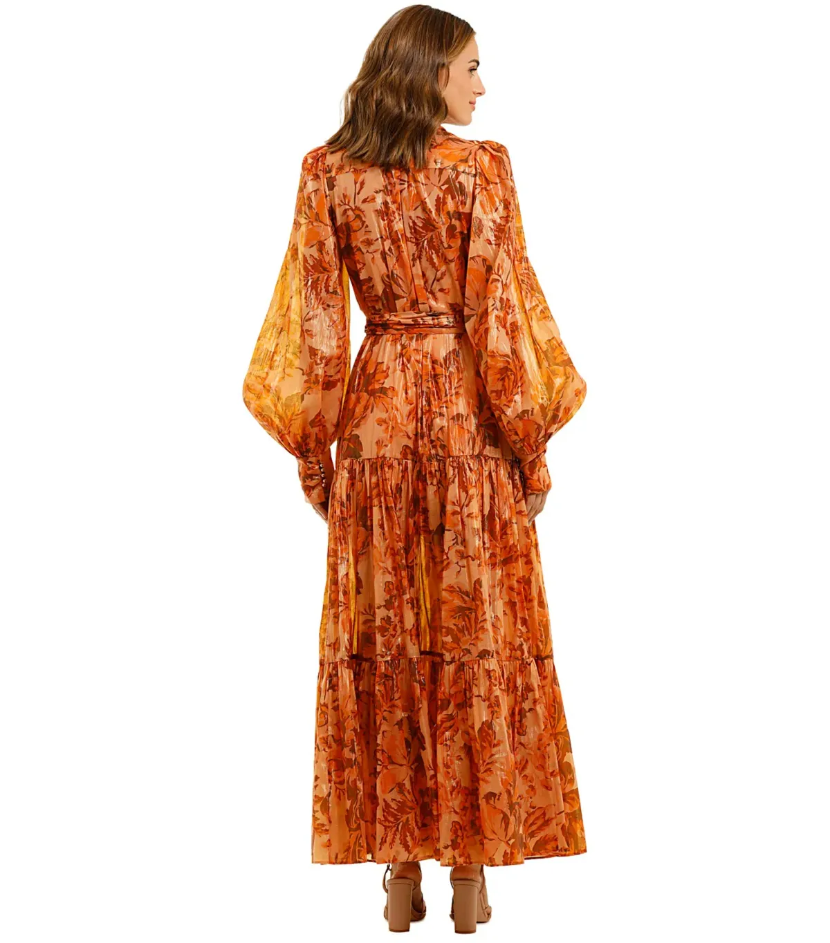 Acler Naples Maxi Dress in Orange Size AU 6 - Image 2