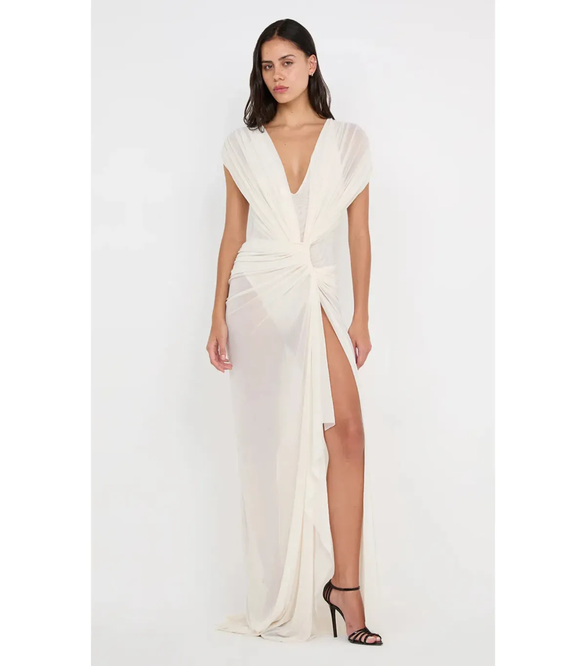 Bec & Bridge Leia Drape Maxi Gown Buttercream Size AU 6 - Image 1