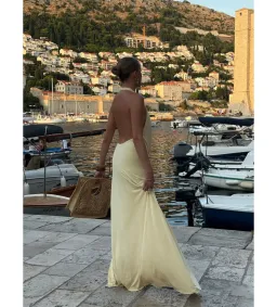 Natalie Rolt Winona Maxi Gown in Lemon Size XS / AU 6 for rent on The Volte - image 3