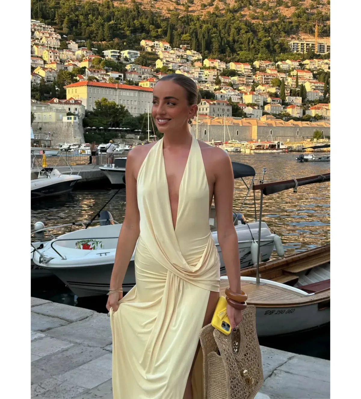 Natalie Rolt Winona Maxi Gown in Lemon Size XS / AU 6 - Image 4