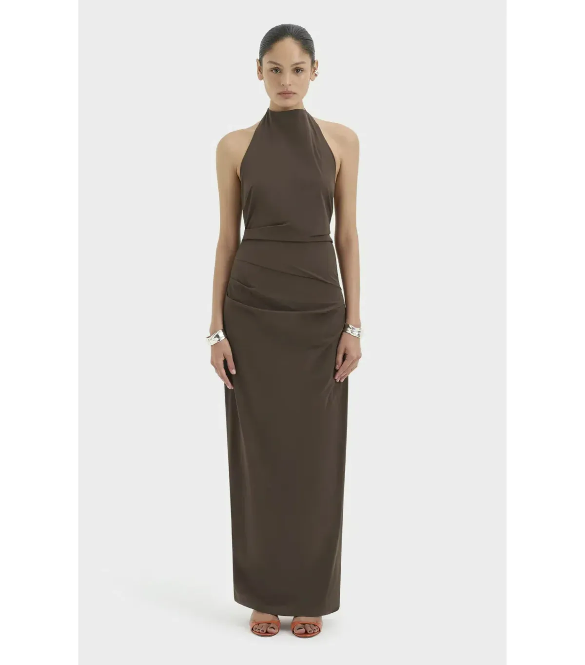 Sir the Label Sol Halter Maxi Gown in Mocha Size 0 / AU 6 - Image 1