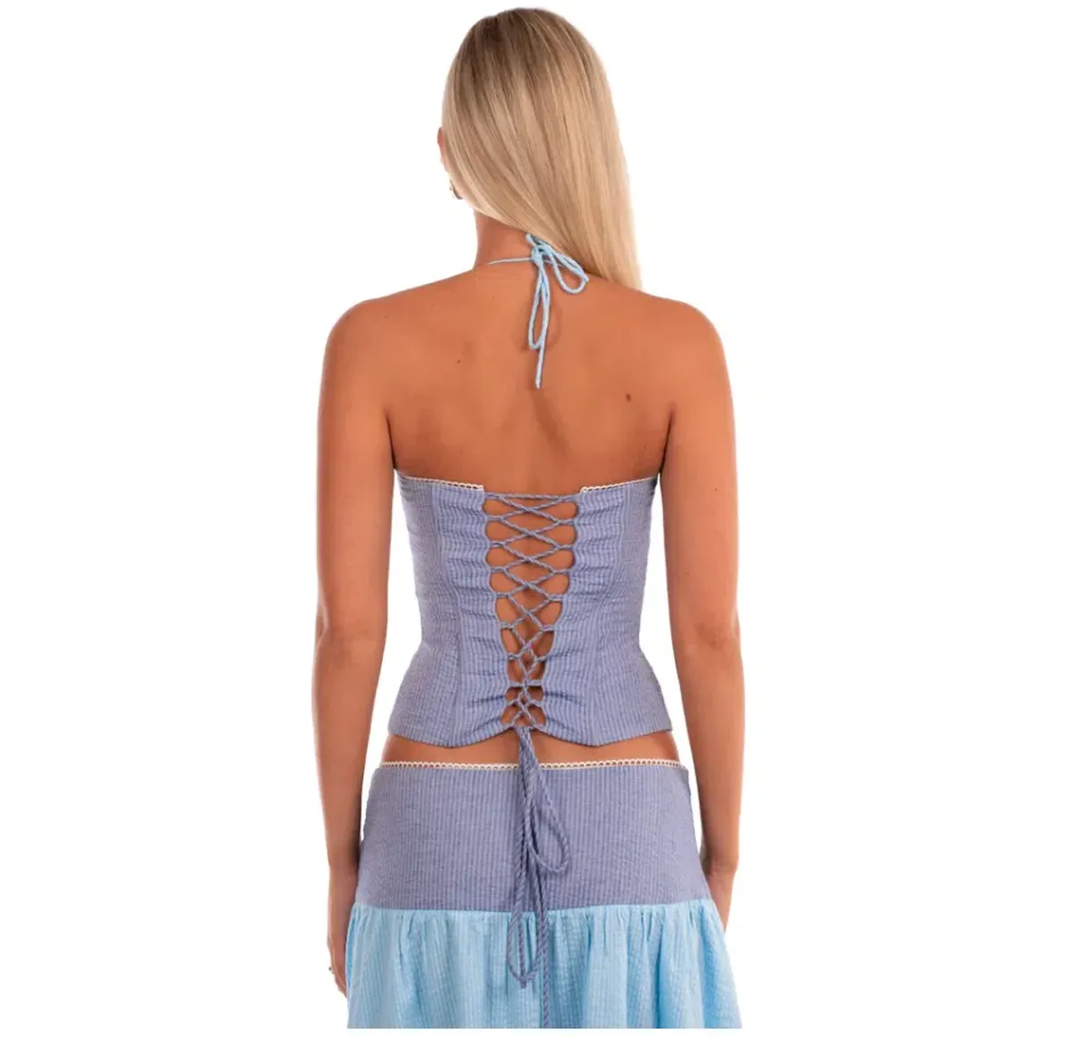 I Am Delilah Adeline Corset and Skirt Storm Blue Size AU 8 - Image 3