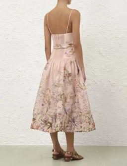 Zimmermann Rebellion Fitted Picnic Dress in Pink Aviary s0 for rent on The Volte - image 2