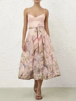 Zimmermann Rebellion Fitted Picnic Dress in Pink Aviary s0 for rent on The Volte - image 3