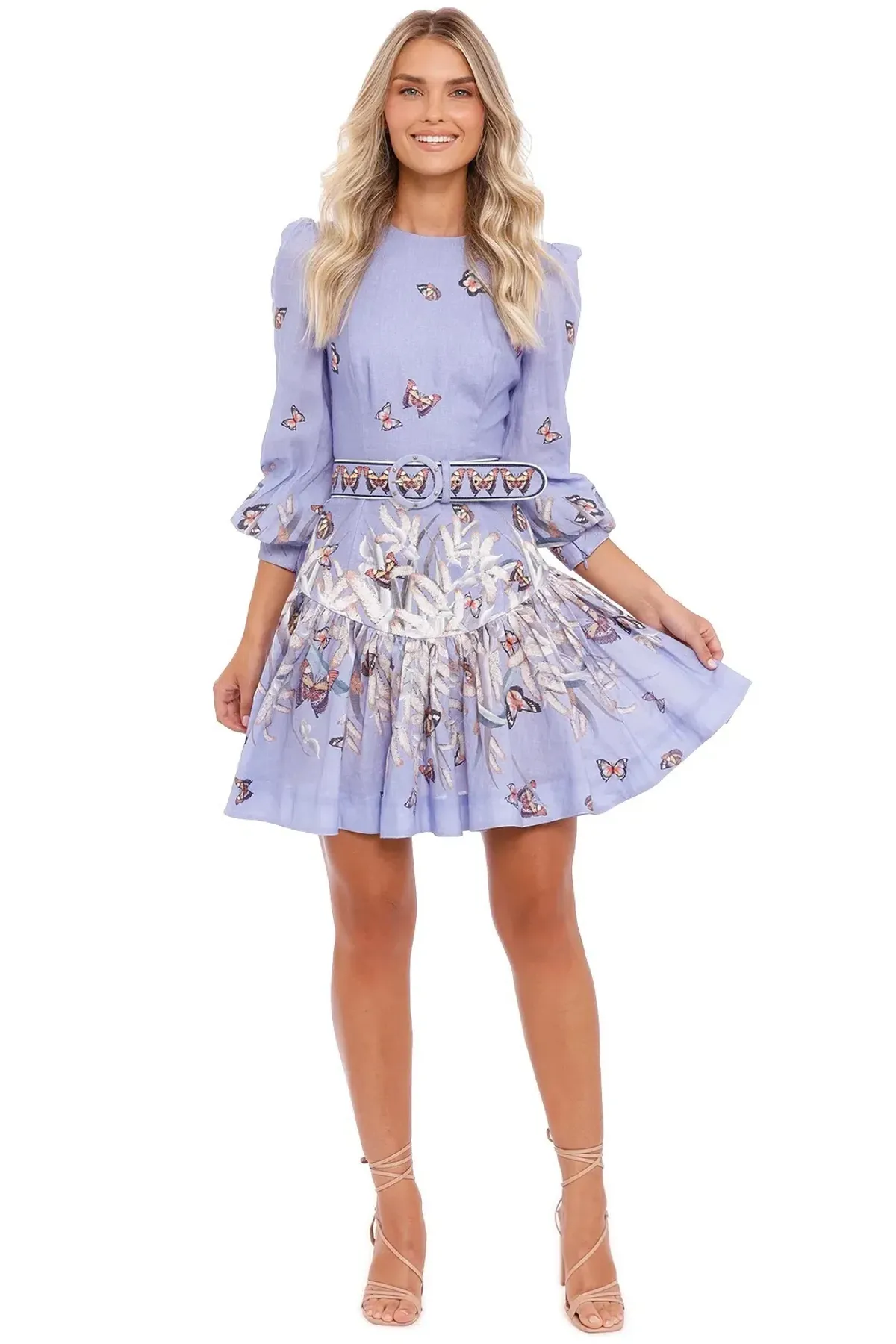 Zimmermann Botanica Belted Mini Dress - Pandanus - Image 1