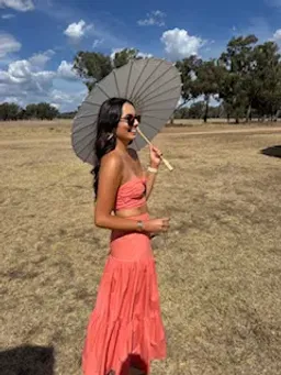 RUNAWAY THE LABEL - AYLA MAXI SKIRT & CROP IN SUNSET SHOWPO for rent on The Volte - image 4